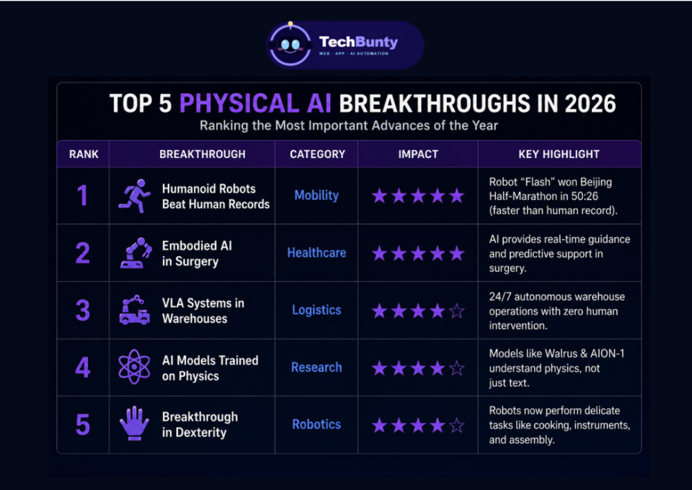 Infographic of AI with a Body: The Breakthroughs in Physical AI You Missed This Year