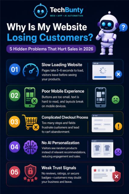 Why Is My Website Losing Customers? 5 Hidden Problems That Hurt Sales in 2026